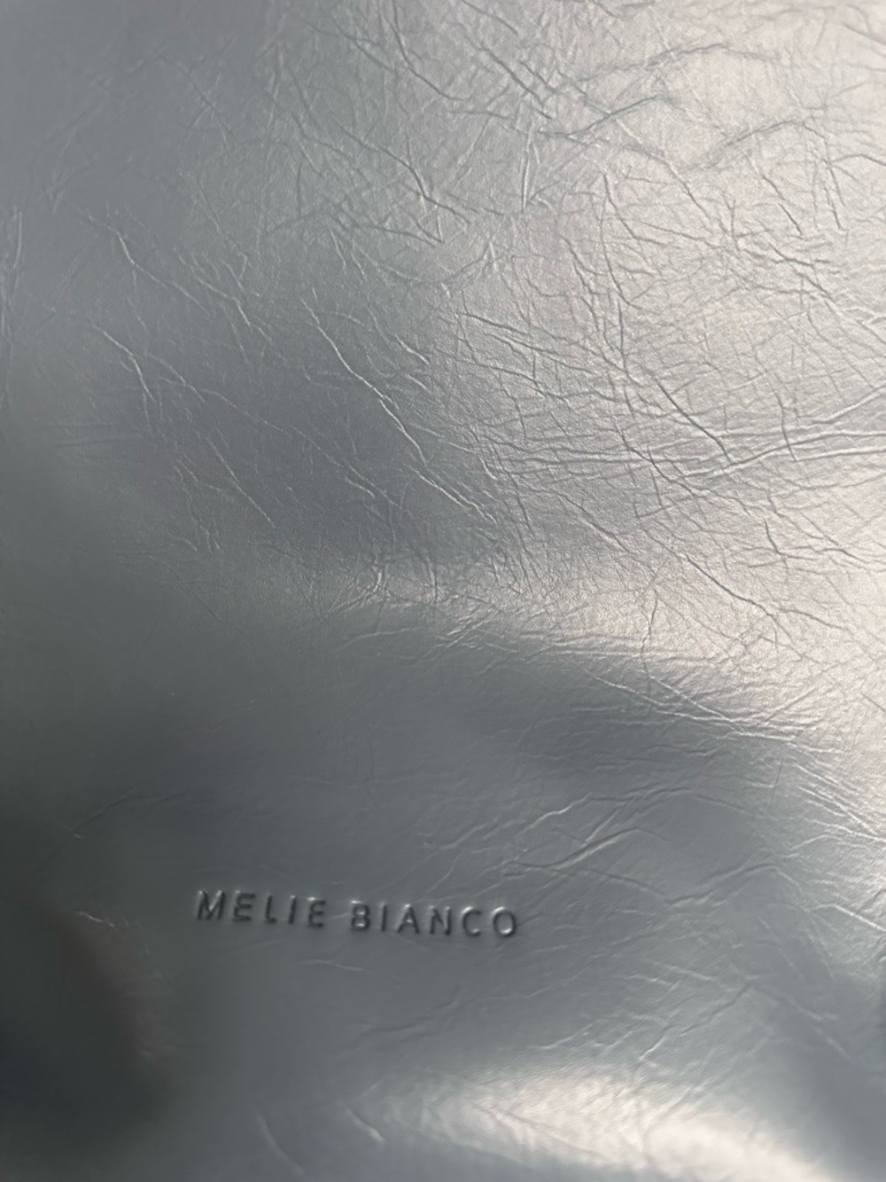 Melie Bianco Blue Slouchy Hobo Tote w/ Gold Charm | Anthropologie Style - Picture 10 of 15